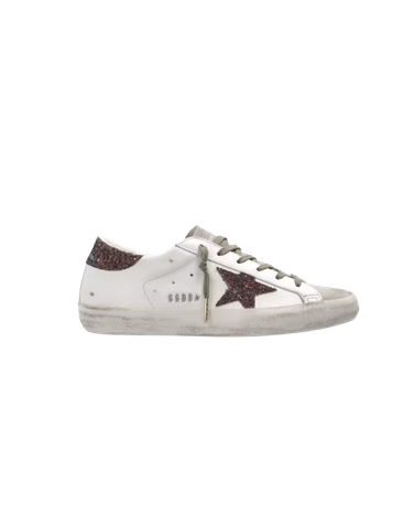 Жіночі кеди golden goose білі з ефектом потертості на нозі Жіночі кеди golden goose білі з ефектом потертості на нозі